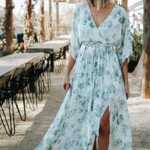Kia Kimono Maxi Dress | Sage Floral